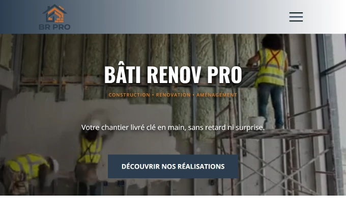 Aperçu du site Le Maître d'Œuvre — template BTP